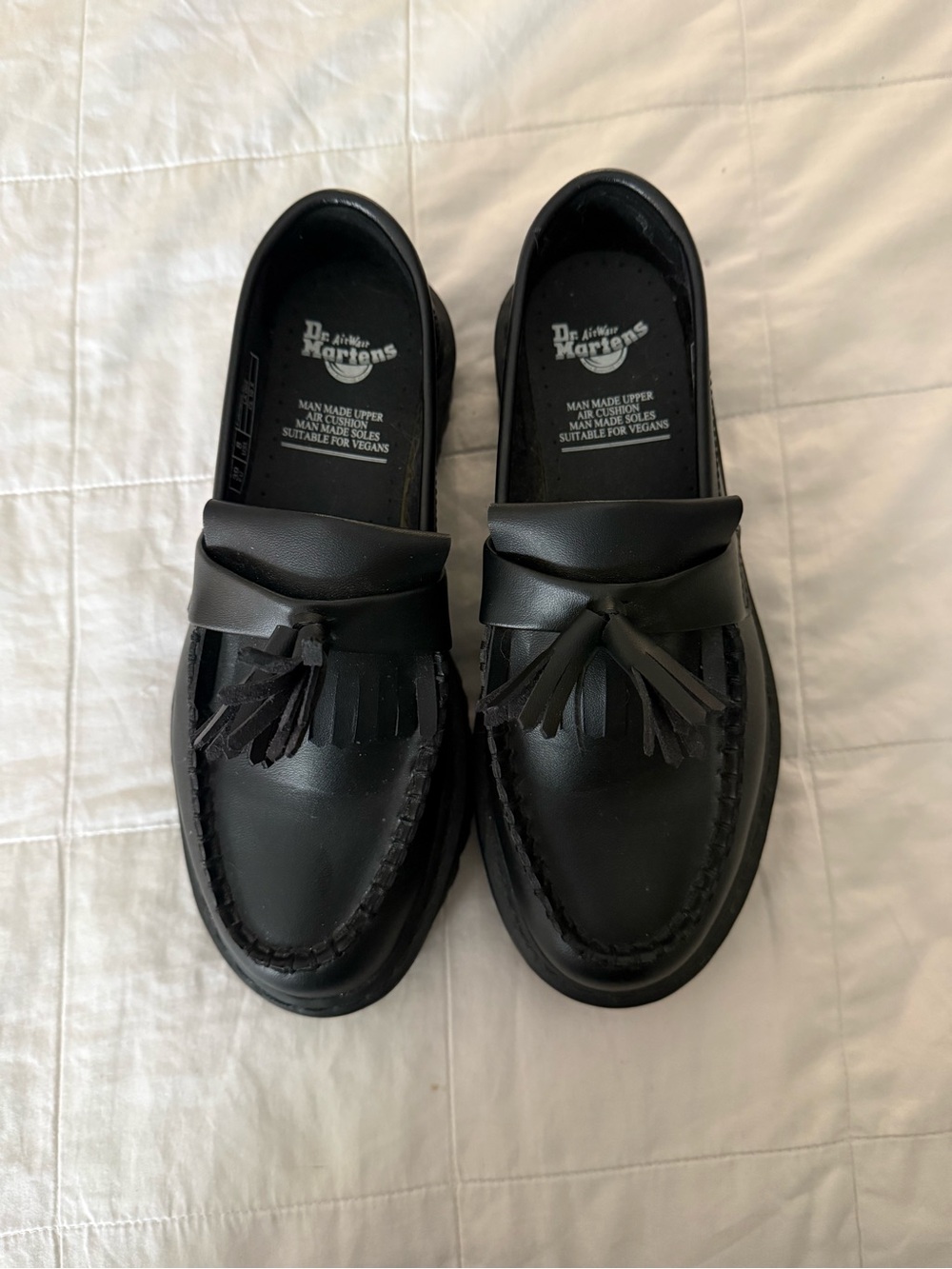Dr. Marten Platform Vegan Mono Black Adrian Loafers